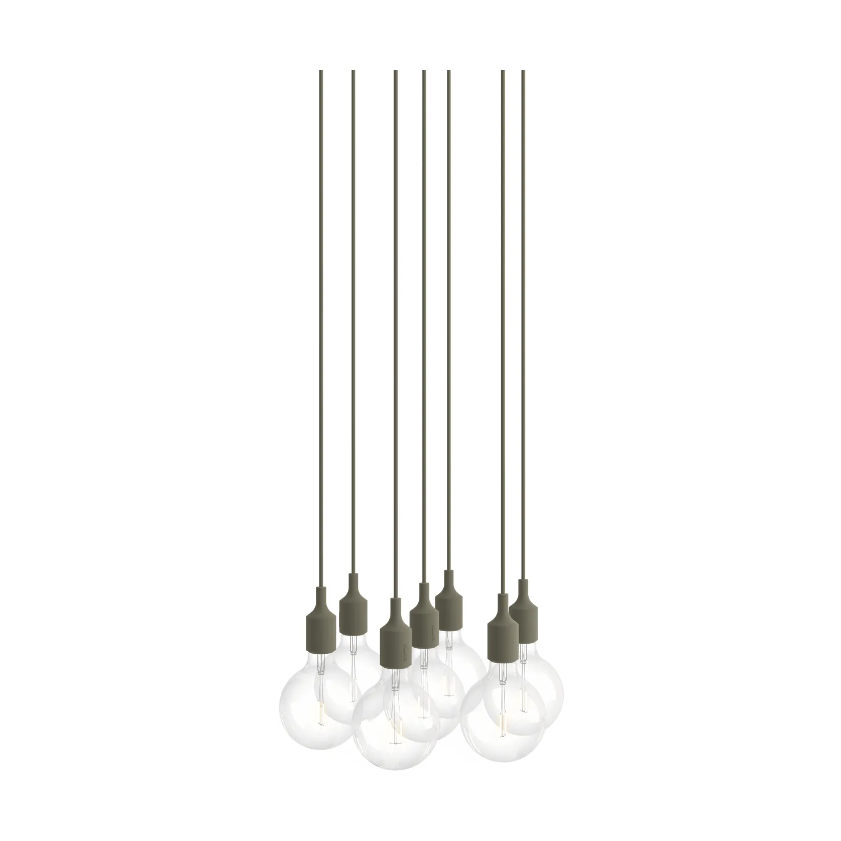 E27 Pendant Cluster 7 pendel lampe, Oliven Muuto
