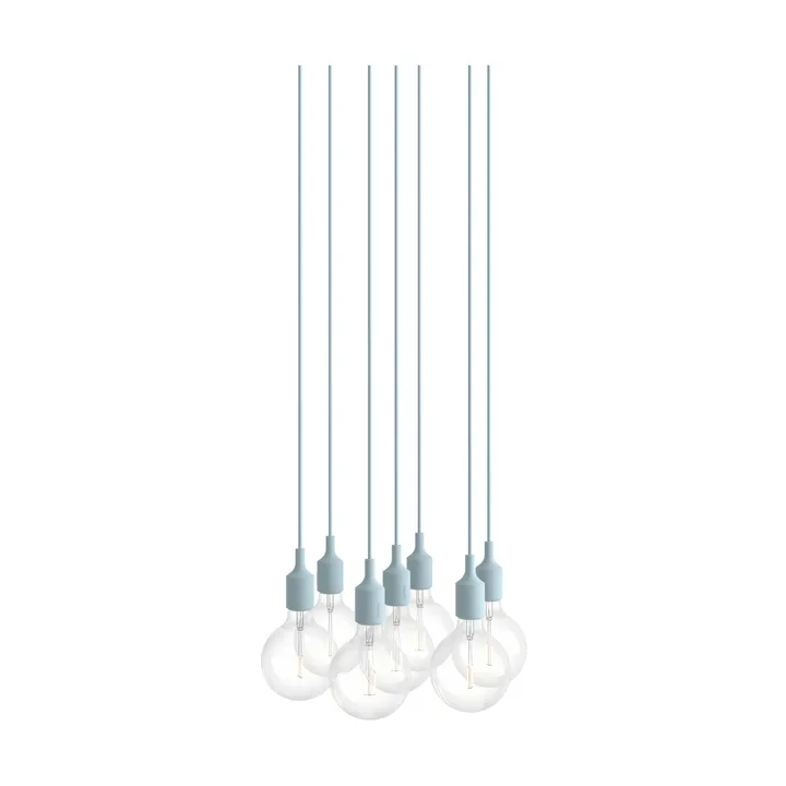 E27 Pendant Cluster 7 pendellampe - Light blue - Muuto