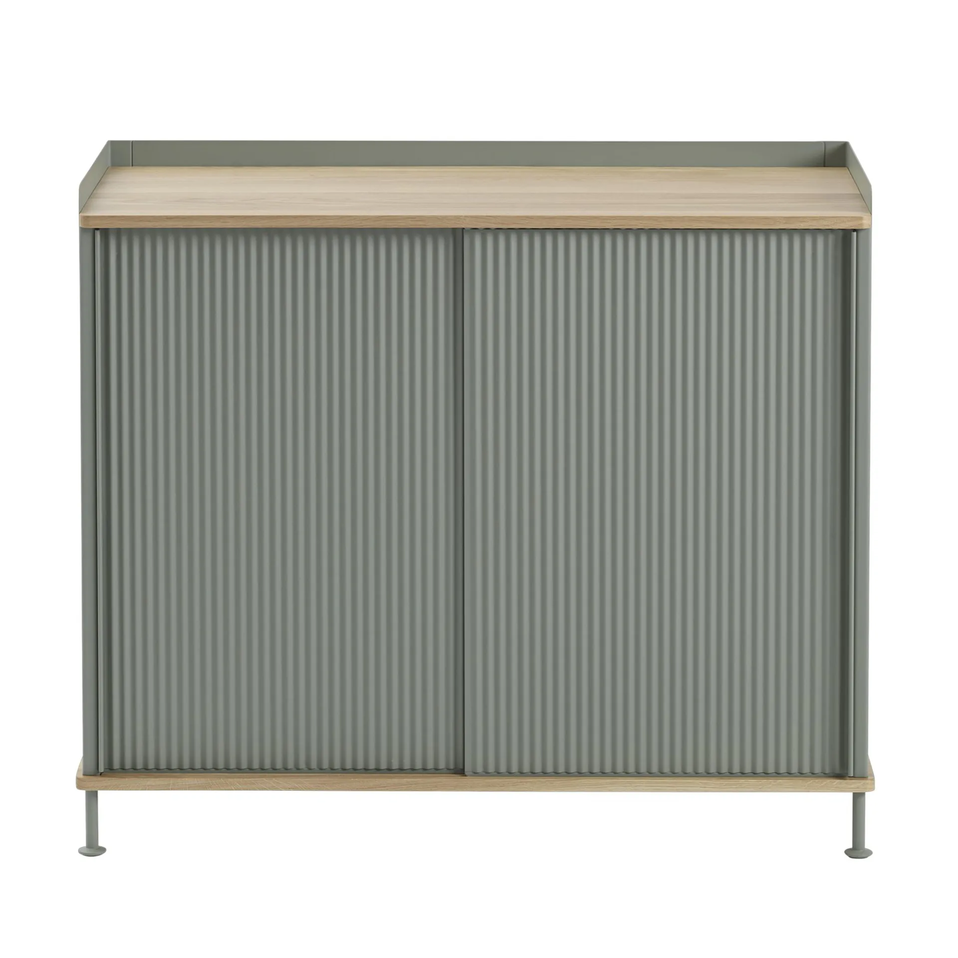 Enfold sidebord, høyt, Oak-dusty green Muuto