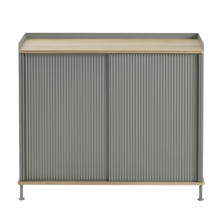 Enfold sidebord, høyt - Oak-dusty green - Muuto