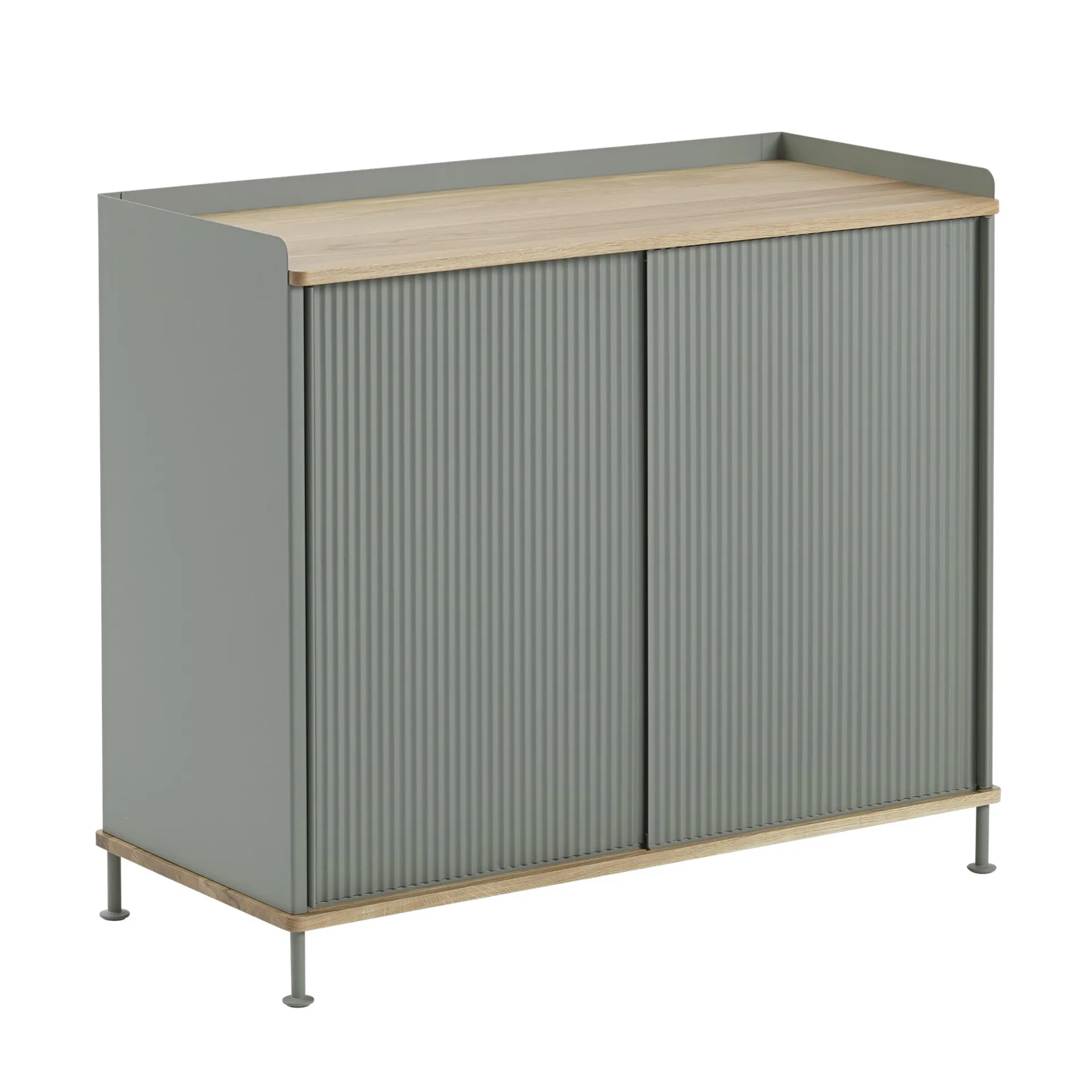 Enfold sidebord, høyt, Oak-dusty green Muuto