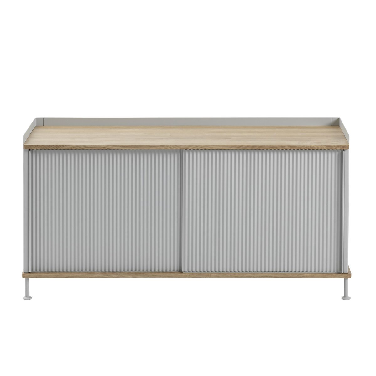 Muuto Enfold sidebord, lavt 125x45x63 cm eik, grå