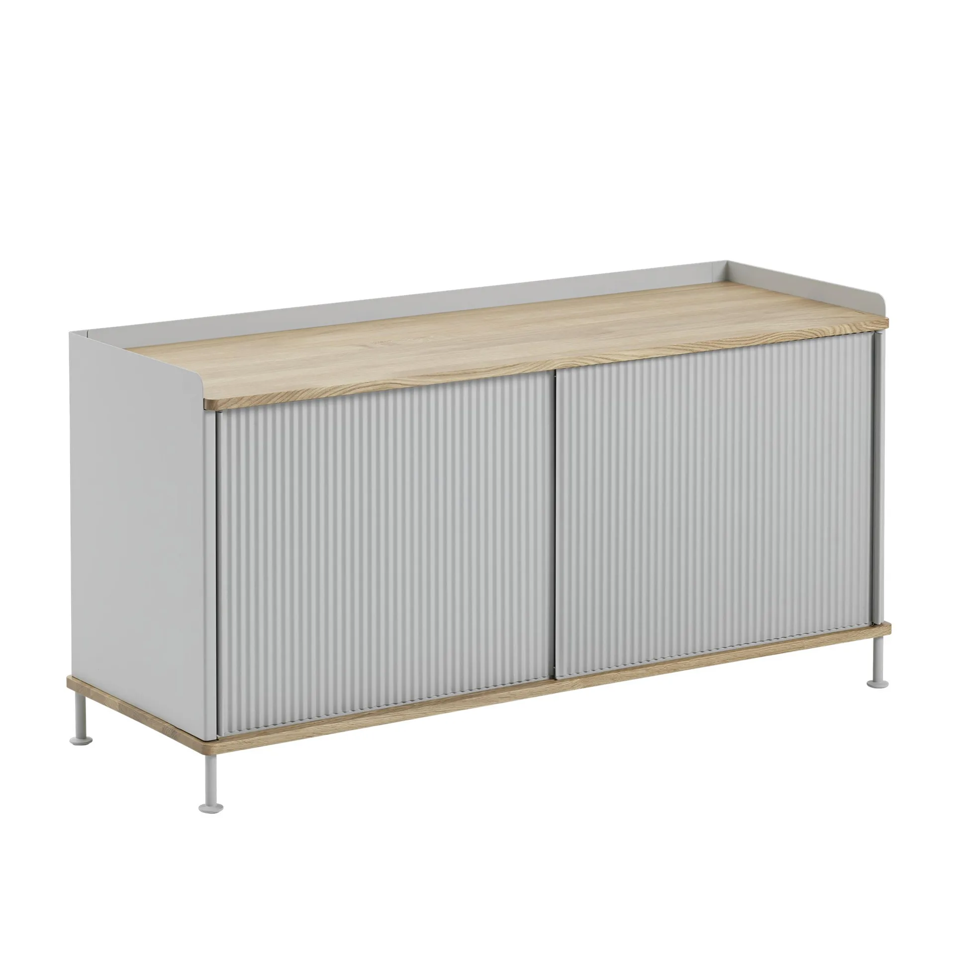 Enfold sidebord, lavt 125x45x63 cm, eik, grå Muuto