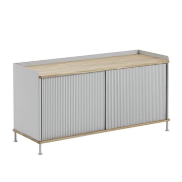 Enfold sidebord, lavt 125x45x63 cm - eik, grå - Muuto