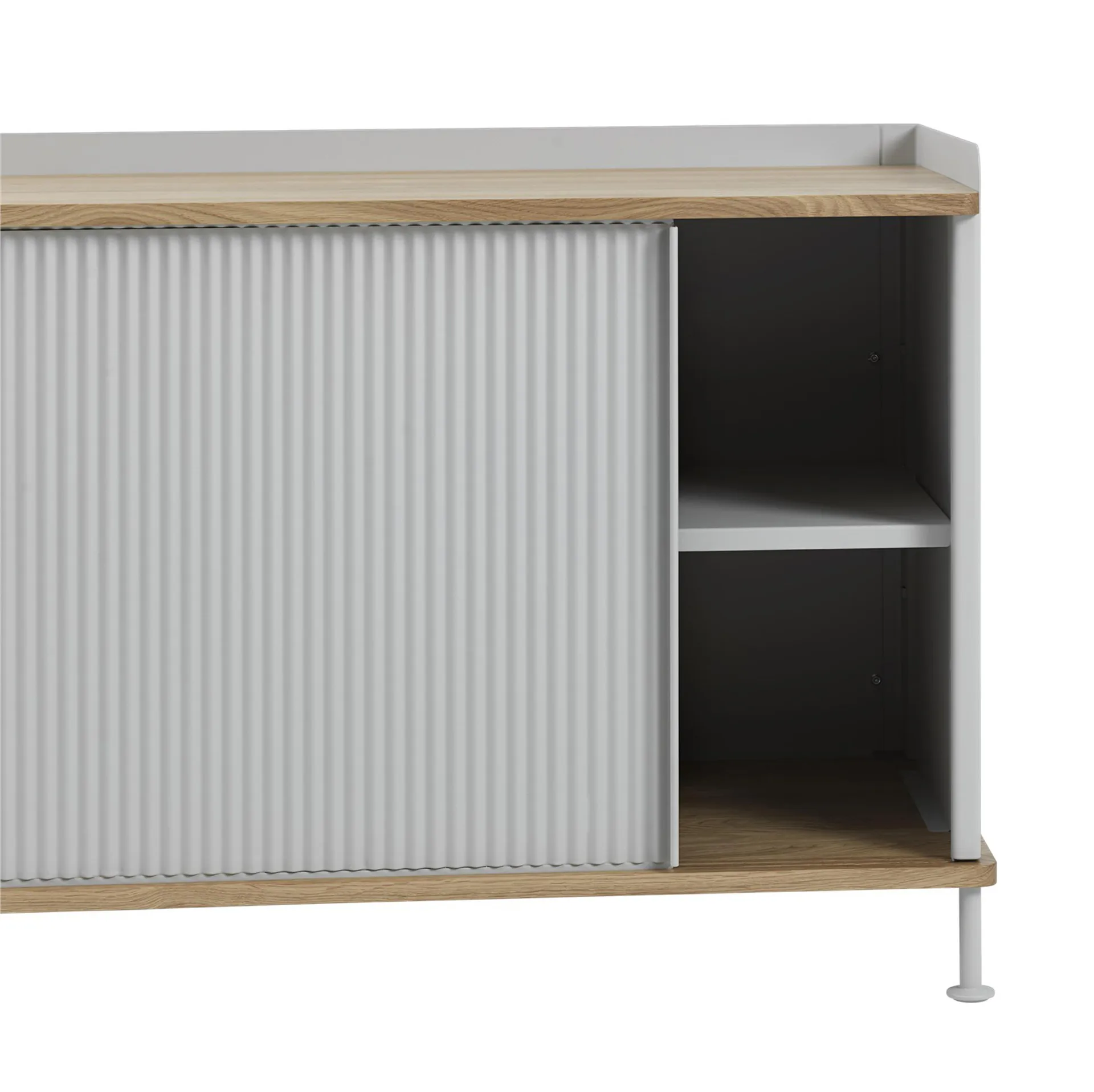 Enfold sidebord, lavt 125x45x63 cm, eik, grå Muuto