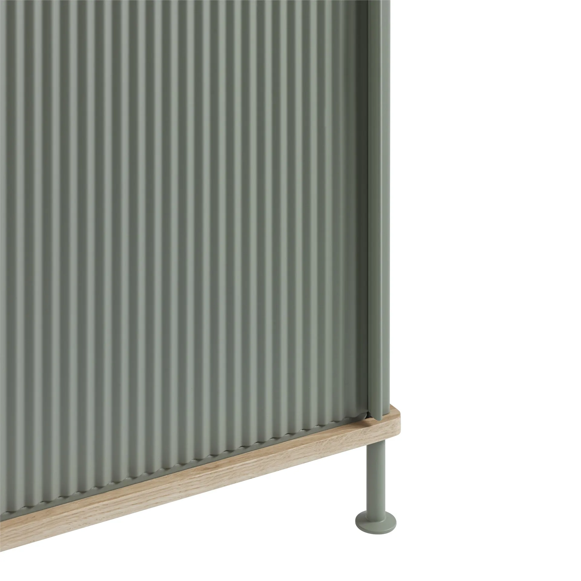 Enfold sidebord, lavt 125x45x63 cm, eik, grønn Muuto