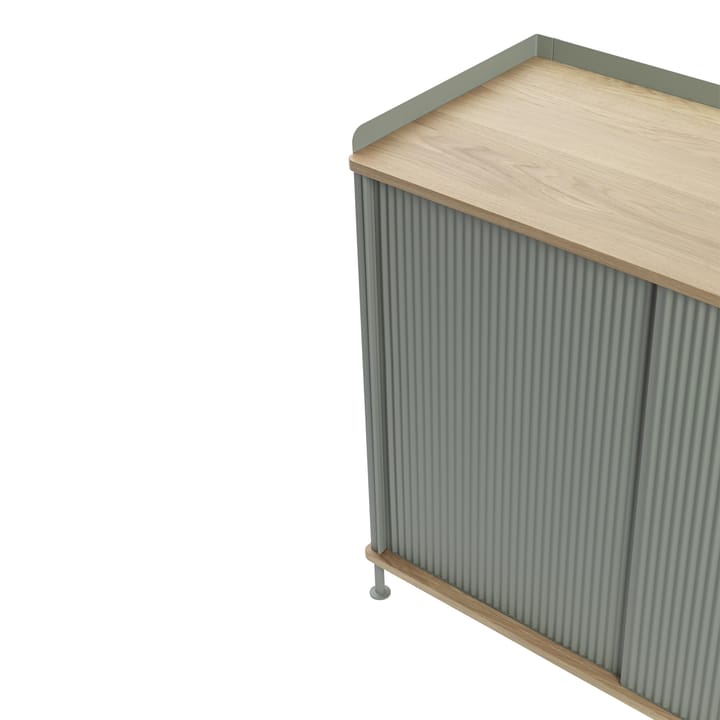Enfold sidebord, lavt 125x45x63 cm, eik, grønn Muuto