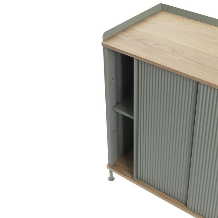 Enfold sidebord, lavt 125x45x63 cm, eik, grønn Muuto