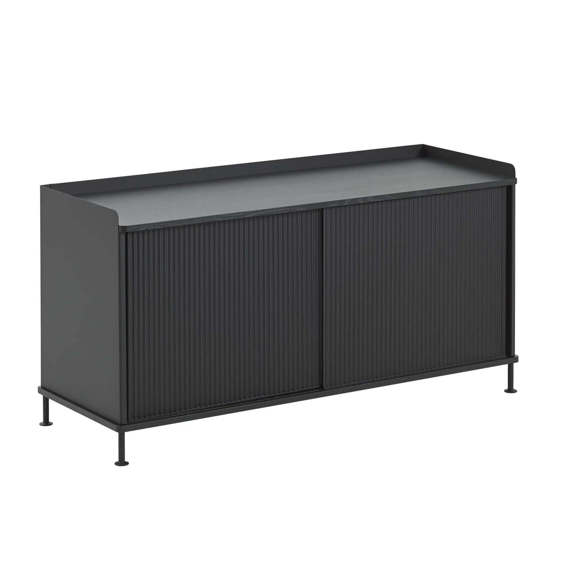 Enfold sidebord, lavt 125x45x63 cm, svart, svart Muuto