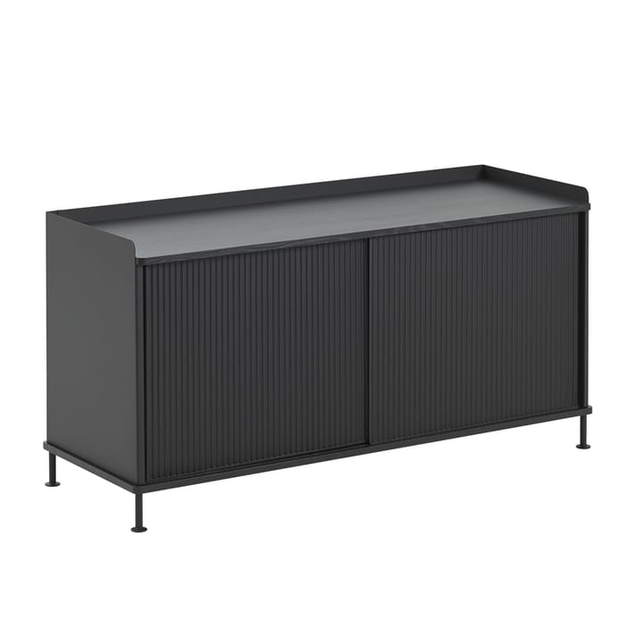 Enfold sidebord, lavt 125x45x63 cm - svart, svart - Muuto