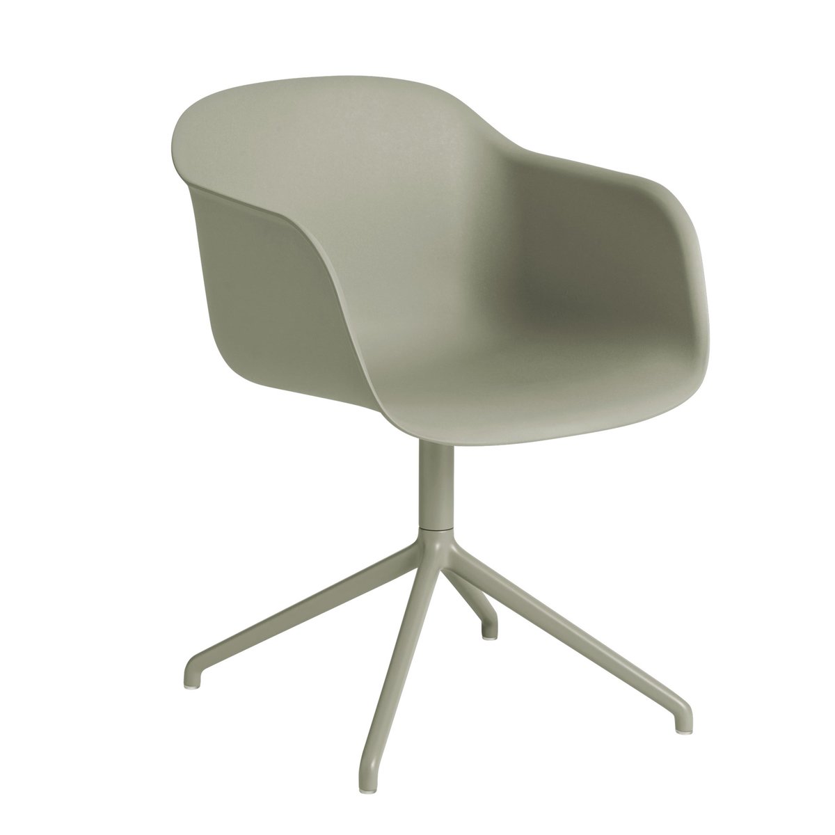 Muuto Fiber armchair med dreibar kontorfot dusty green