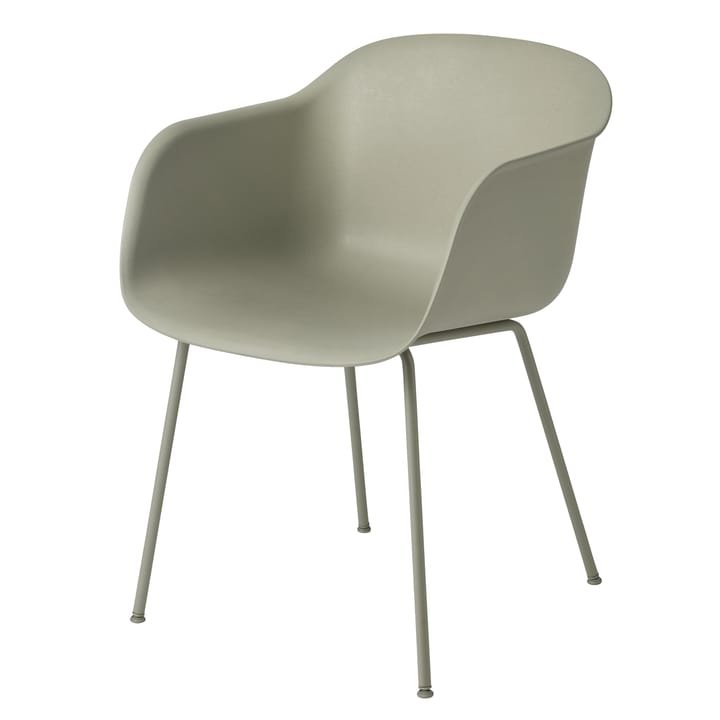 Fiber chair stol med armstøtte - dusty green (grønn) - Muuto