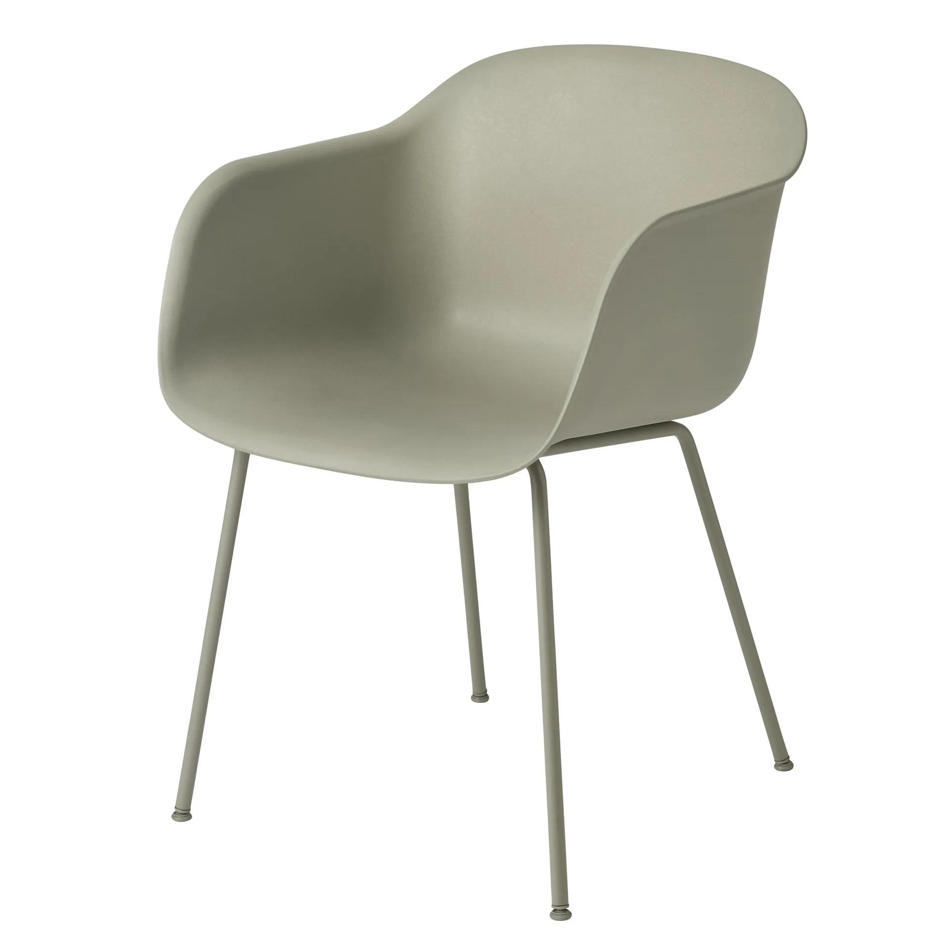 Fiber chair stol med armstøtte, dusty green (grønn) Muuto