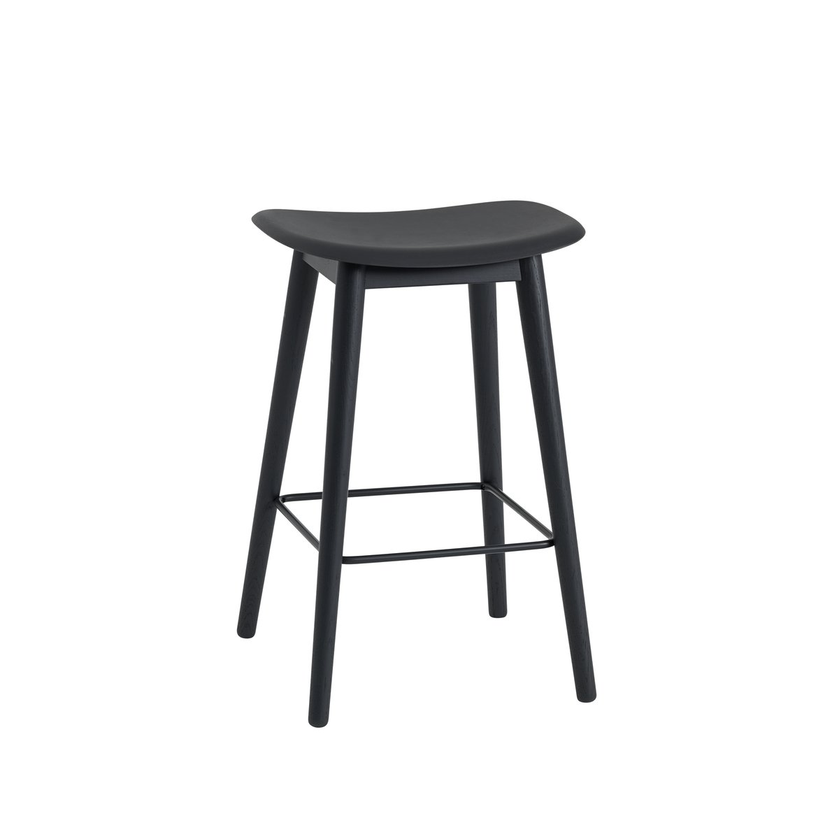 Bilde av Muuto Fiber counter stool 65 cm black sorte ben