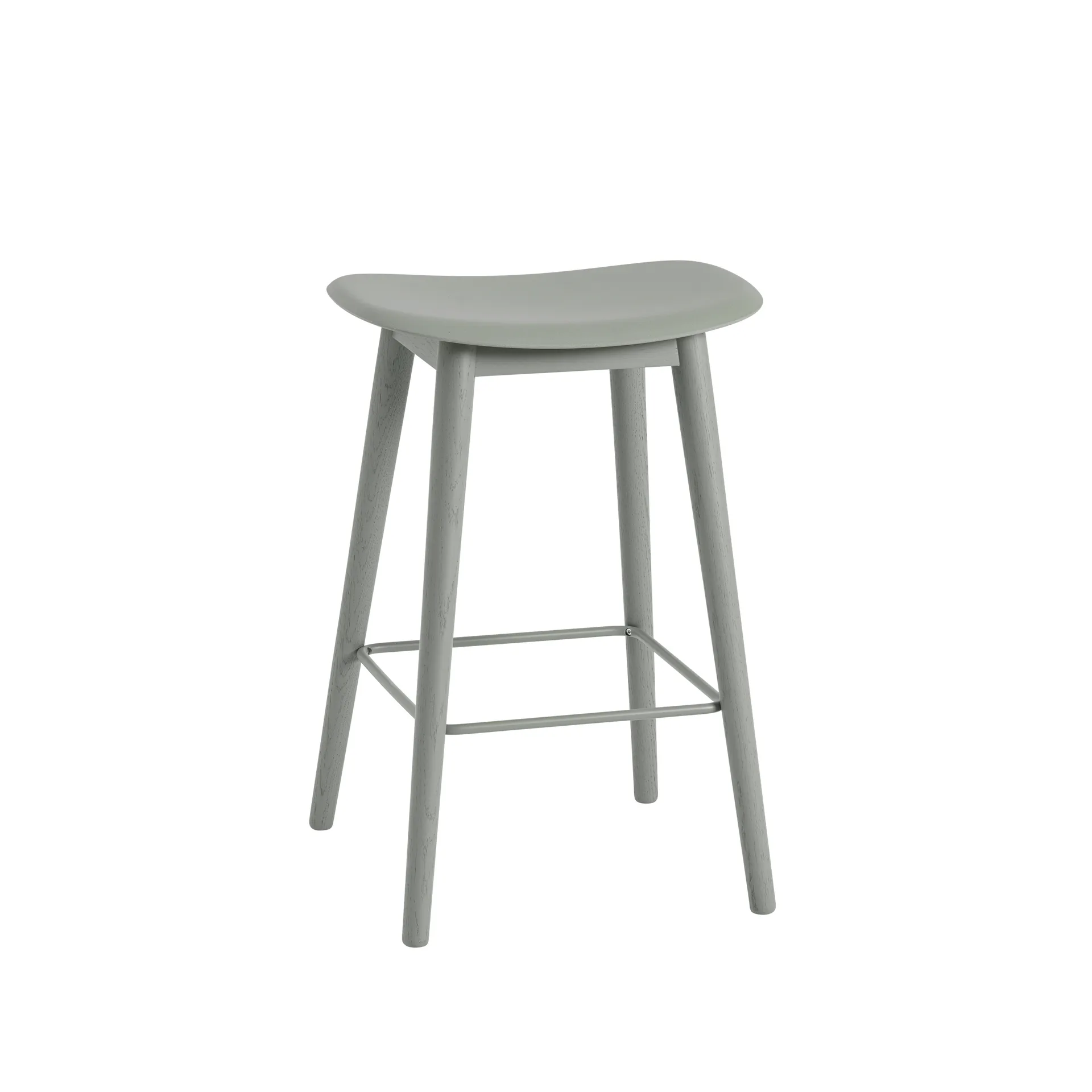 Fiber counter stool 65 cm, dusty green, grønne ben Muuto