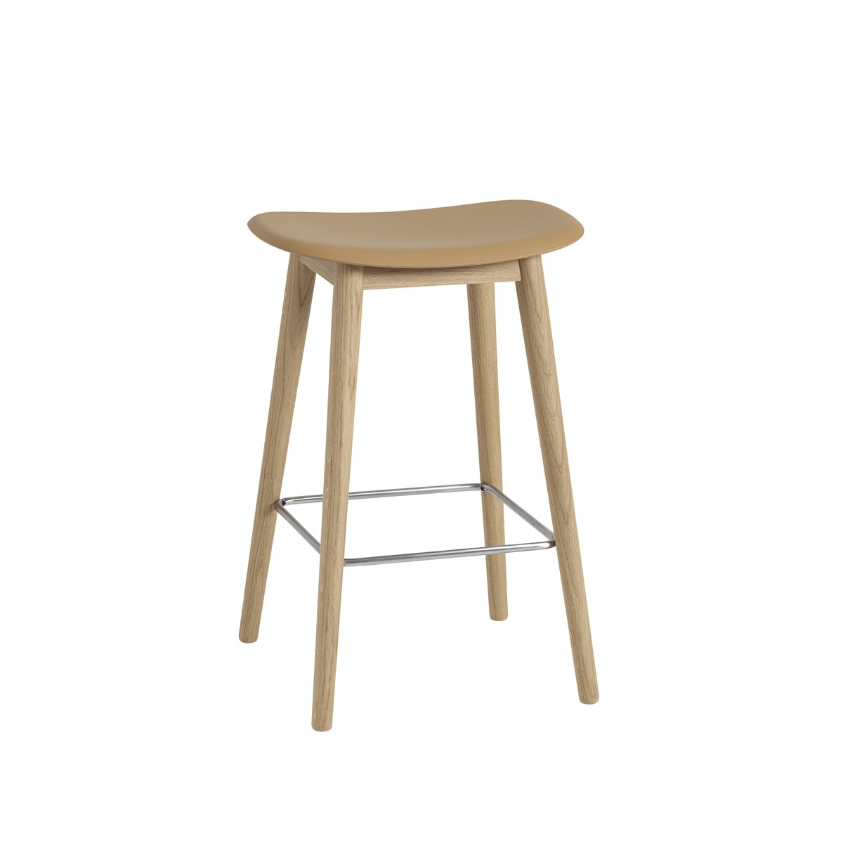 Bilde av Muuto Fiber counter stool 65 cm ochre eikeben