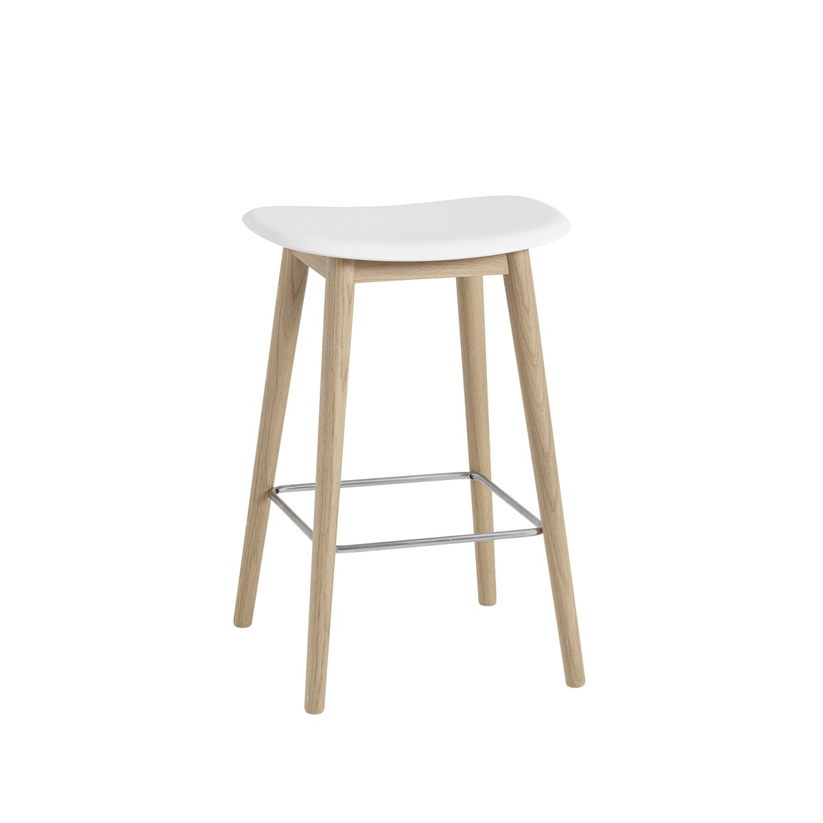 Bilde av Muuto Fiber counter stool 65 cm white eikeben
