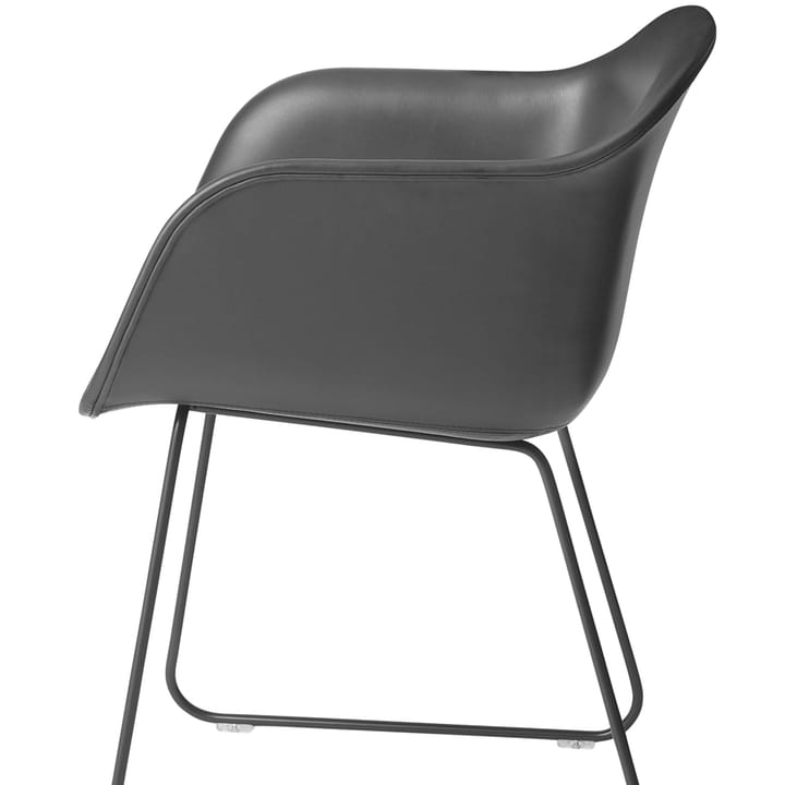 Fiber karmstol sled base - grey, grå bøyler - Muuto