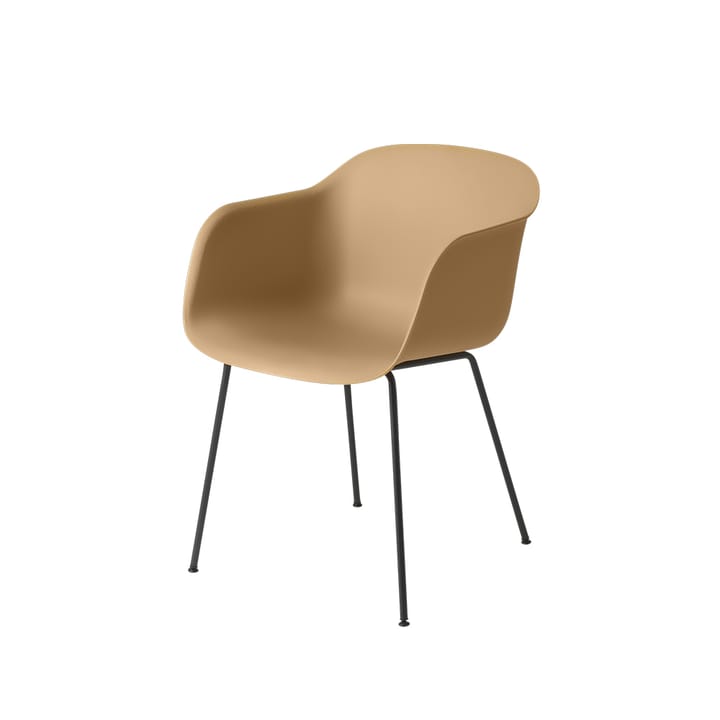 Fiber karmstol tube base - Ochre-Anthracite Black - Muuto