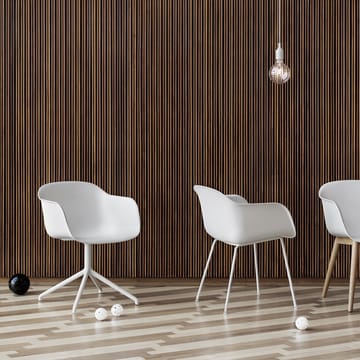 Fiber karmstol tube base - Remix 183-black - Muuto