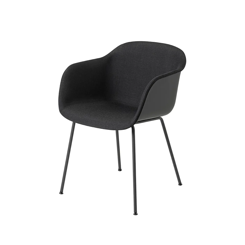 Fiber karmstol tube base, Remix 183-black Muuto