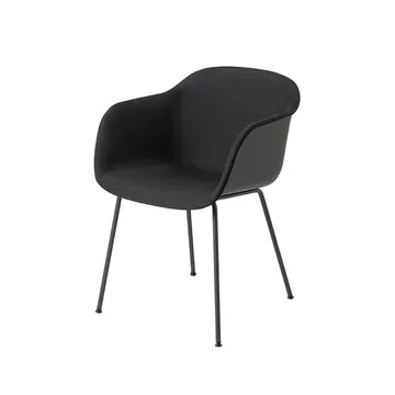 Fiber karmstol tube base - Remix 183-black - Muuto