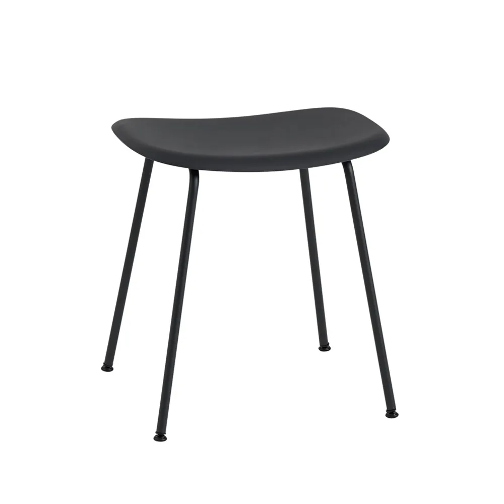 Fiber krakk, black, sort stålstativ Muuto