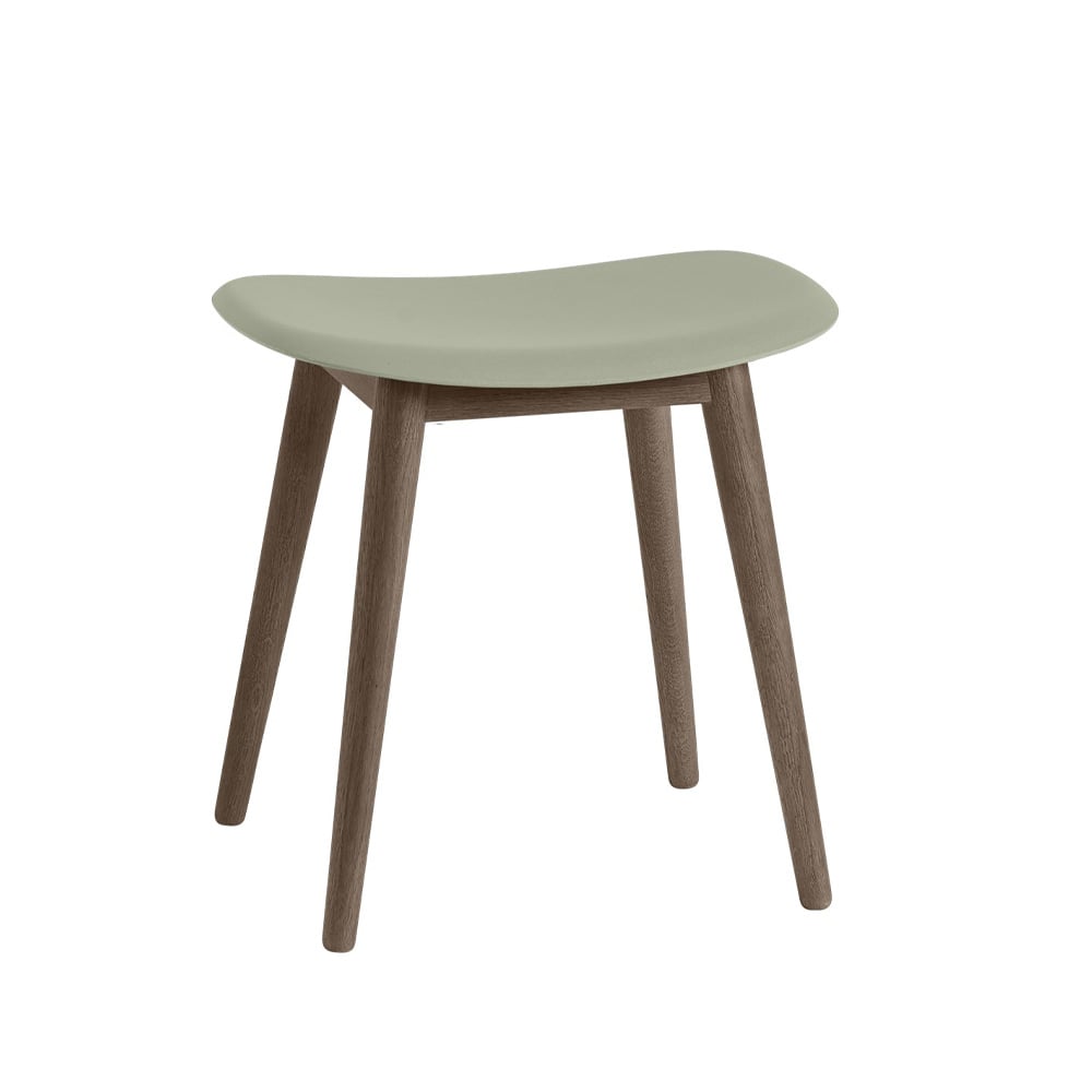 Muuto Fiber krakk dusty green, mrkebrunbeisede ben | Skandinavisk Design | Krakker | Grønn
