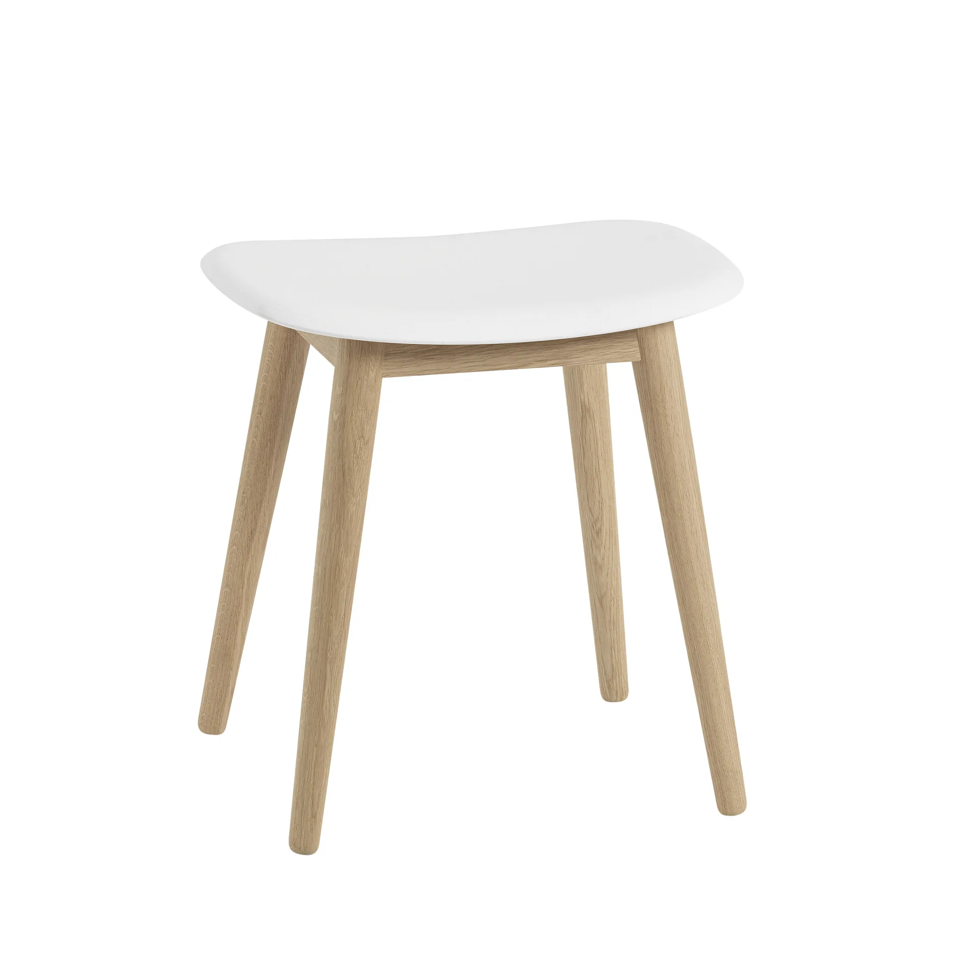 Fiber krakk, natural white, eikeben Muuto