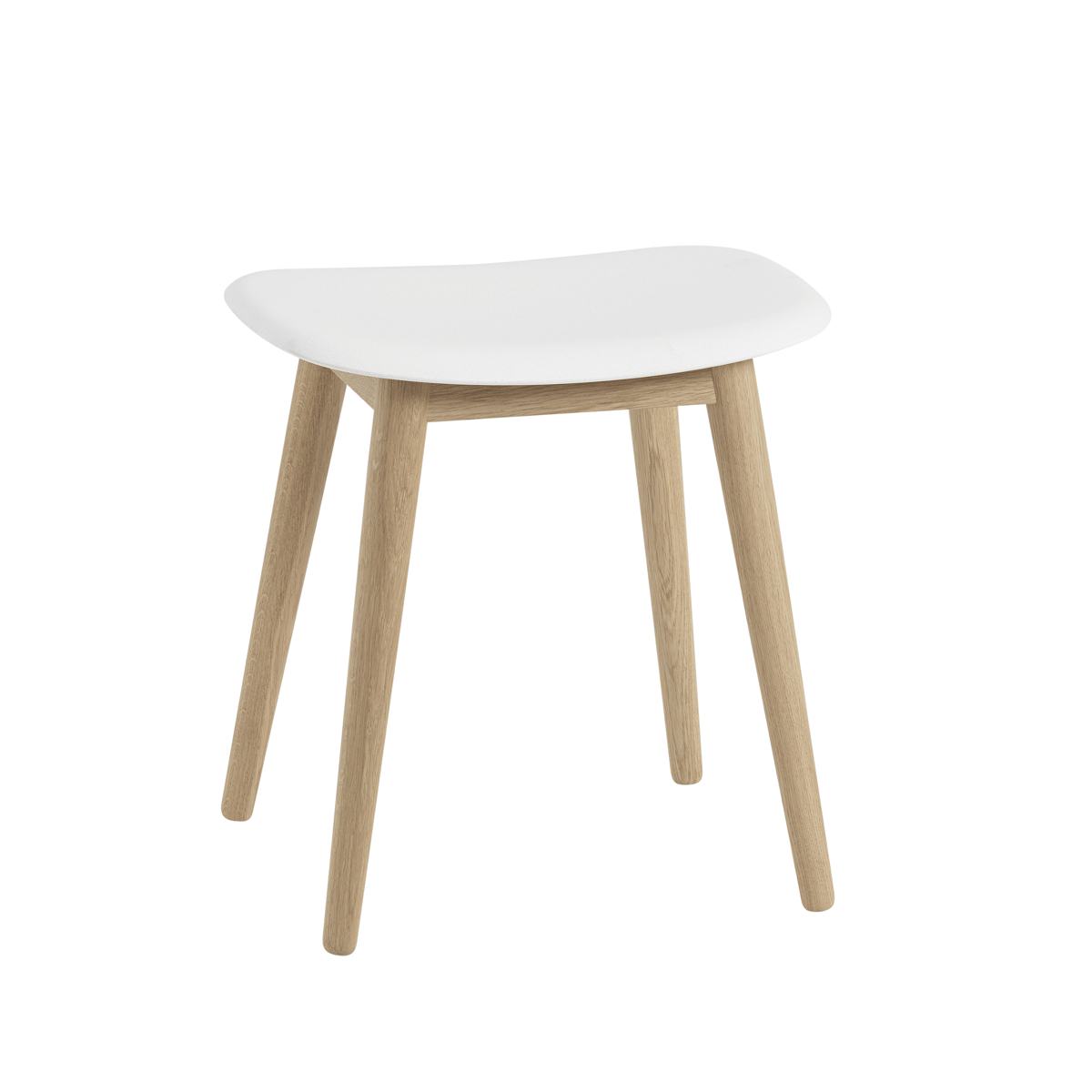 Muuto Fiber krakk natural white, eikeben