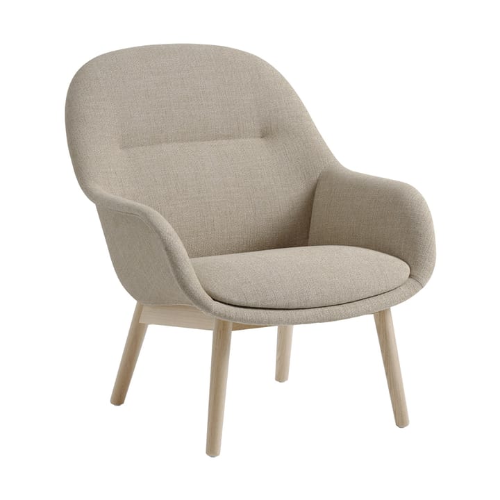 Fiber Lounge lenestol med eikeben - Ecriture 240-grey - Muuto