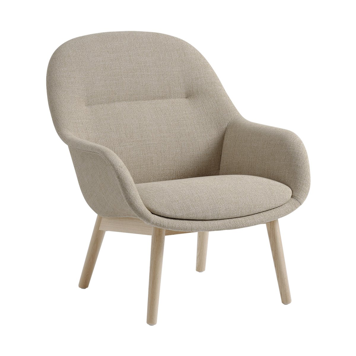 Muuto Fiber Lounge lenestol med eikeben Ecriture 240-grey