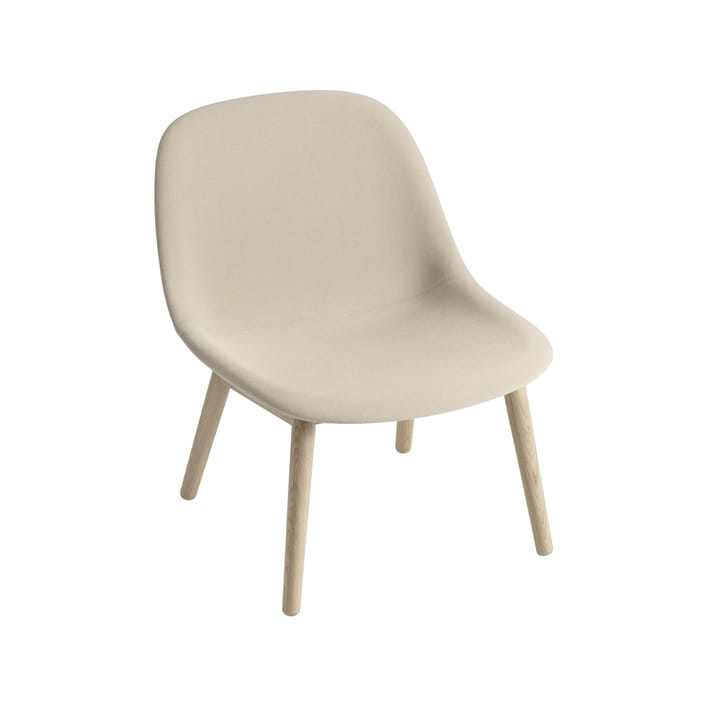 Fiber lounge stol med eikebein - beige - Muuto