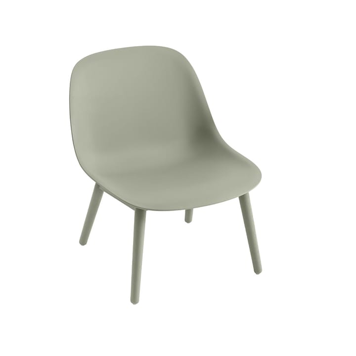 Fiber loungestol wood base - dusty green, dusty green ben - Muuto