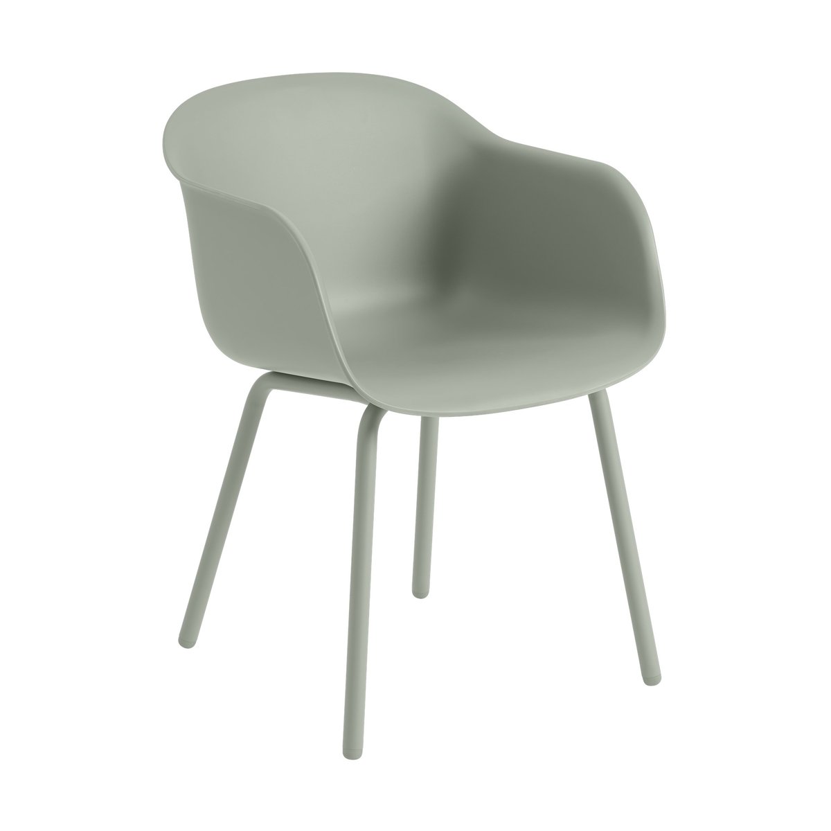 Muuto Fiber Outdoor Armchair med stålben Dusty green