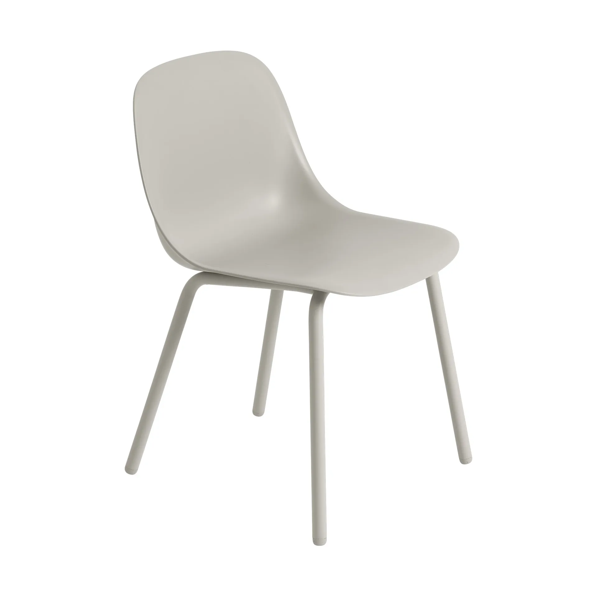 Fiber Outdoor Side Chair med stålben, Grey Muuto