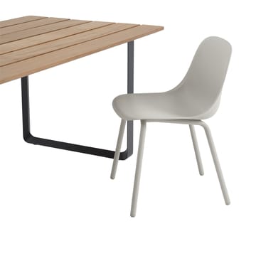 Fiber Outdoor Side Chair med stålben - Grey - Muuto