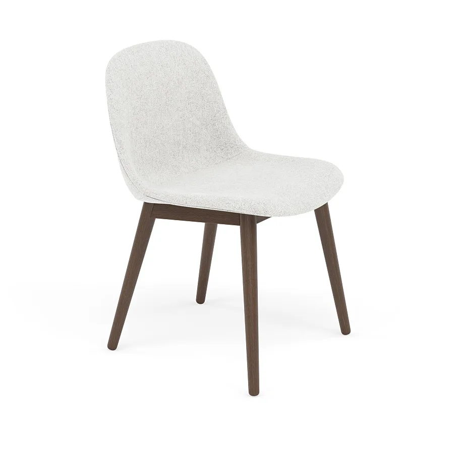 Fiber Side Chair stol med trebein, Hallingdal nr110-stained dark brown Muuto