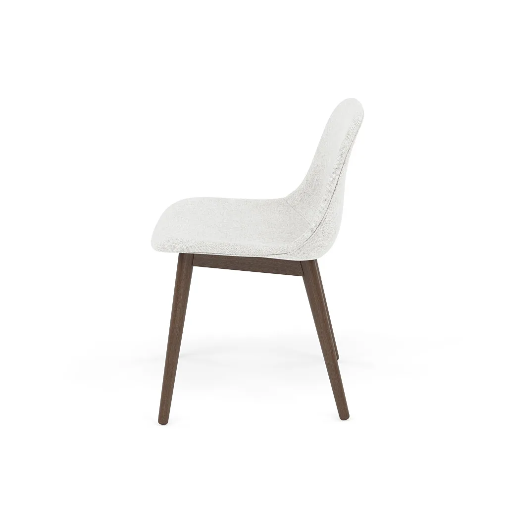 Fiber Side Chair stol med trebein, Hallingdal nr110-stained dark brown Muuto