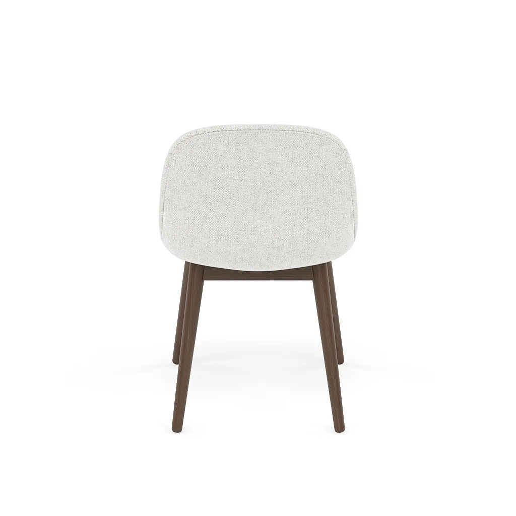 Fiber Side Chair stol med trebein, Hallingdal nr110-stained dark brown Muuto