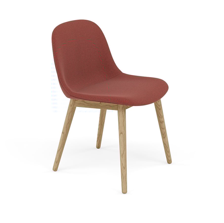 Muuto Fiber Side Chair stol med trebein Re-wool 558-oak