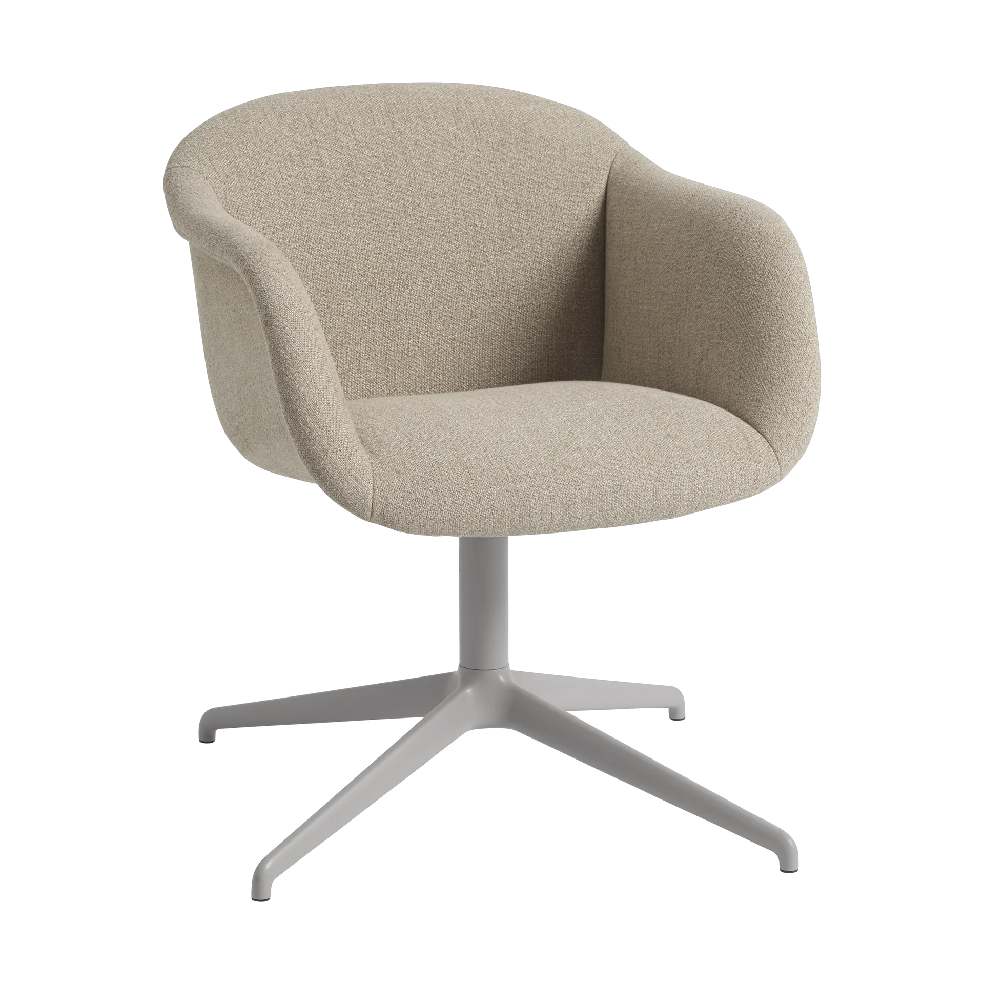 Fiber Soft Armchair swivel base, Ecriture 240/Grey Muuto