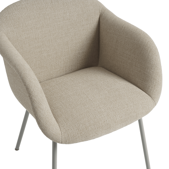 Fiber Soft Armchair tube base - Ecriture 240/Grey - Muuto