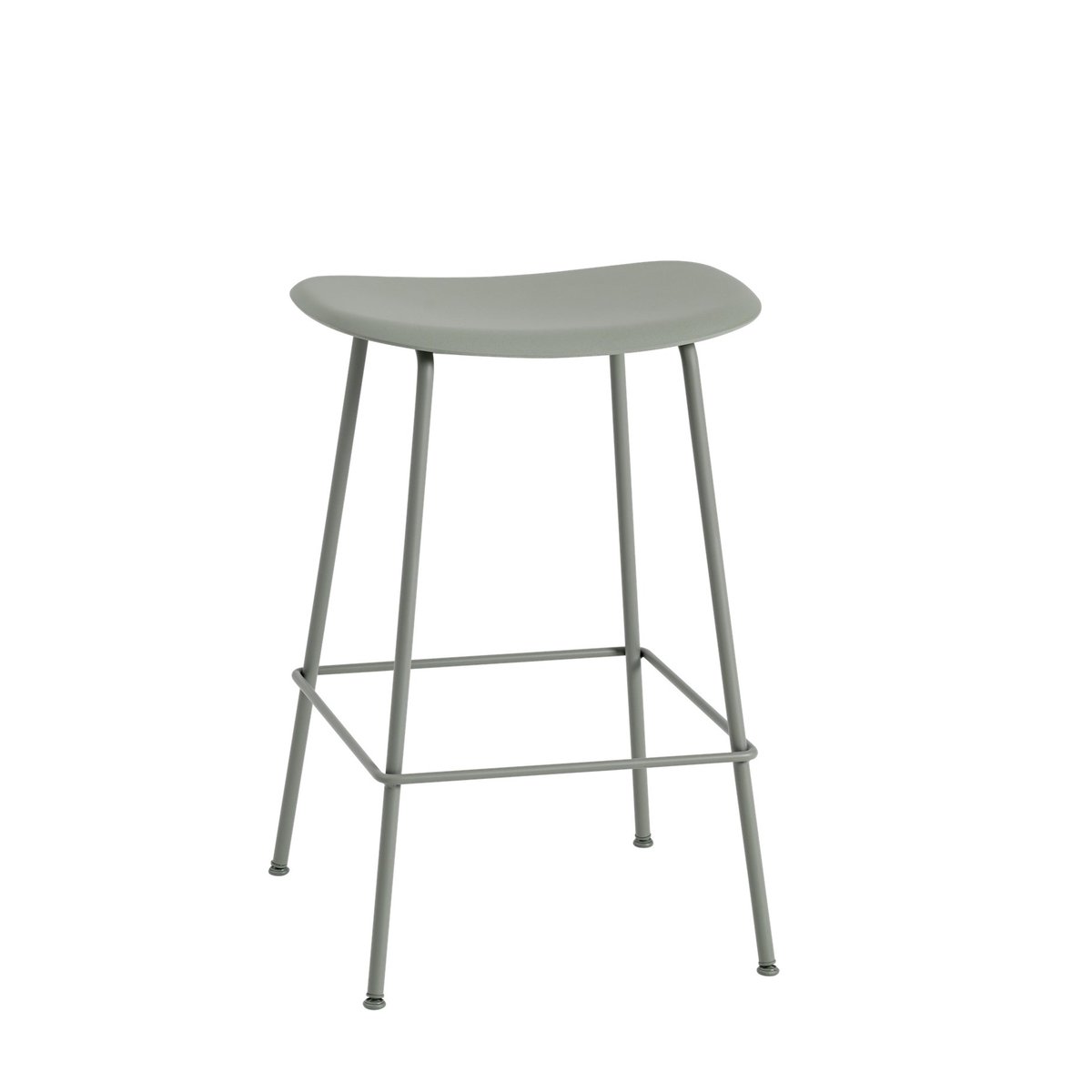 Bilde av Muuto Fiber Tube barstol 65 cm dusty green