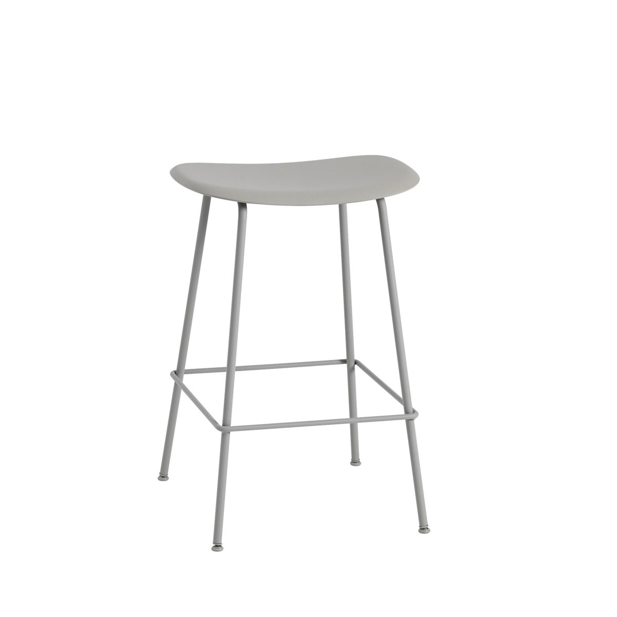 Bilde av Muuto Fiber Tube barstol 65 cm grå