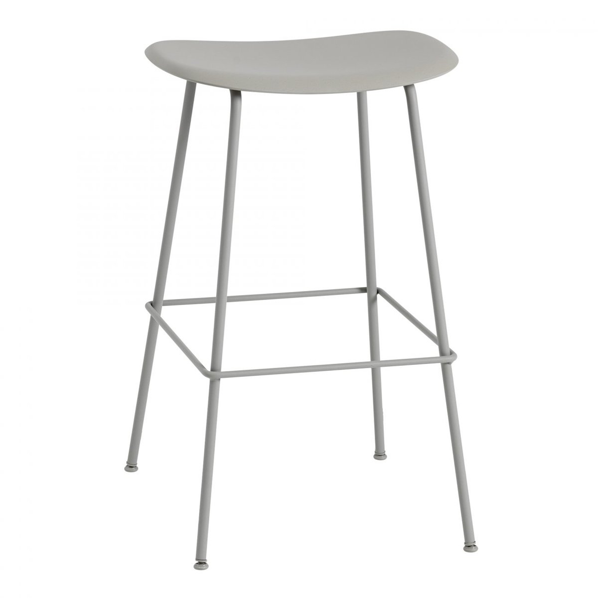 Bilde av Muuto Fiber Tube barstol 75 cm grå