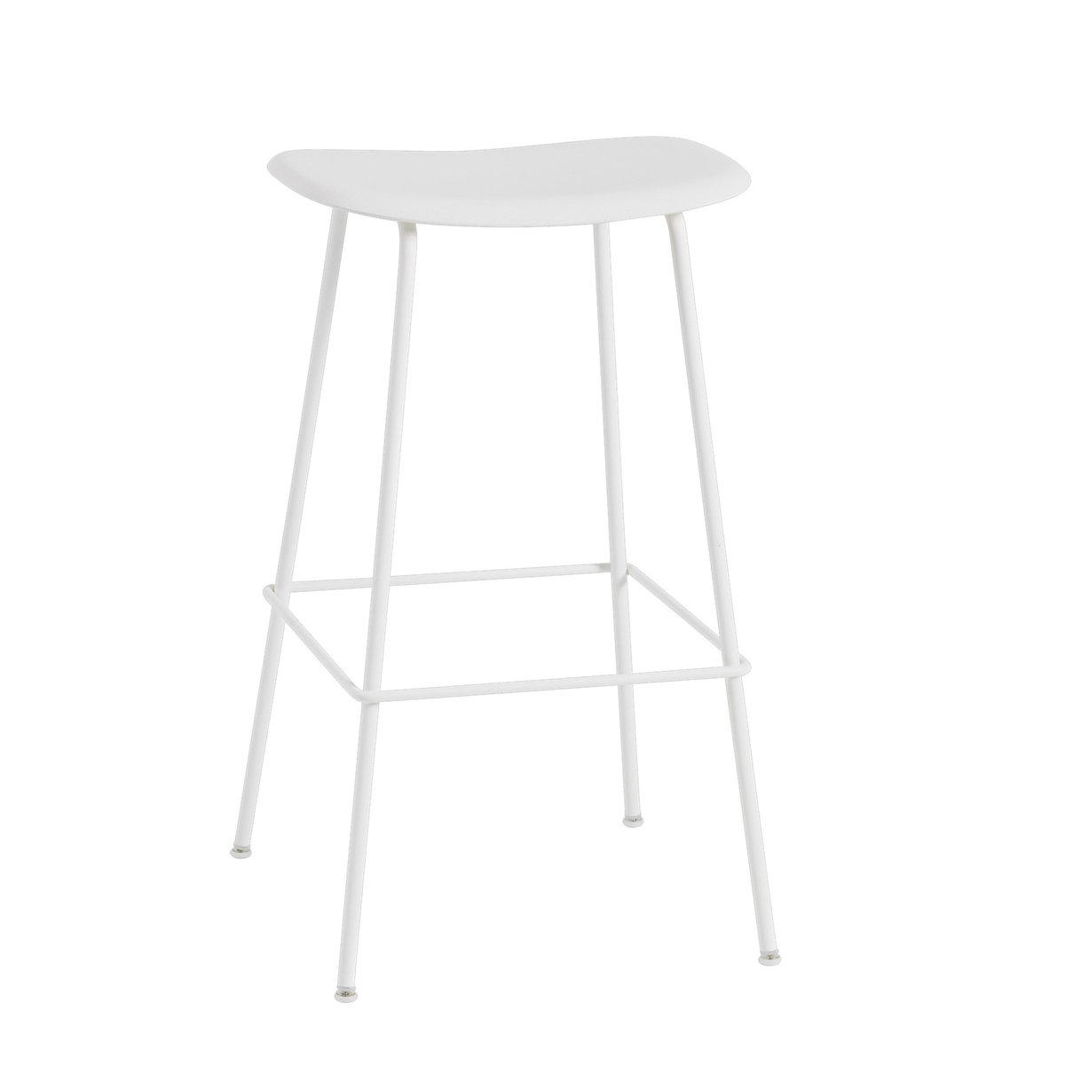 Bilde av Muuto Fiber Tube barstol 75 cm hvit