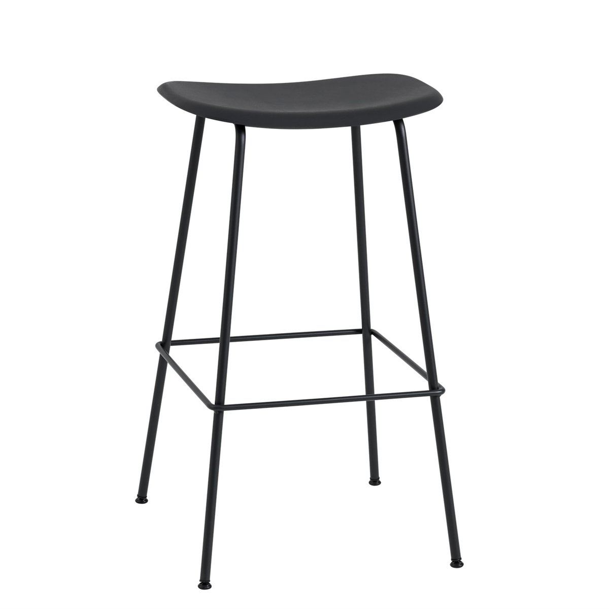 Bilde av Muuto Fiber Tube barstol 75 cm svart