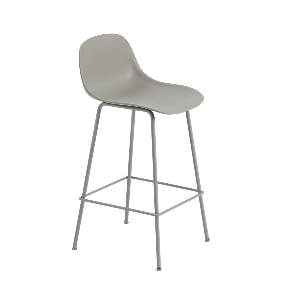 Bilde av Muuto Fiber Tube barstol ryggstøtte 65 cm grå