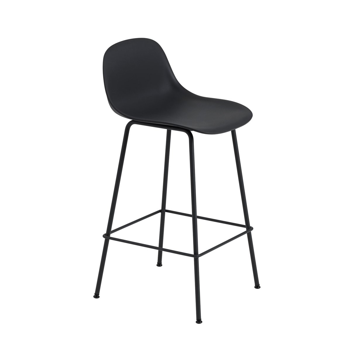 Bilde av Muuto Fiber Tube barstol ryggstøtte 65 cm svart